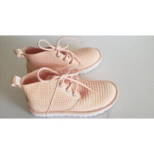 NEW UGG WOMEN'S BIG GIRLS NEUMEL BREEZE PEACH BOOTS SZ 6 US/4 UK